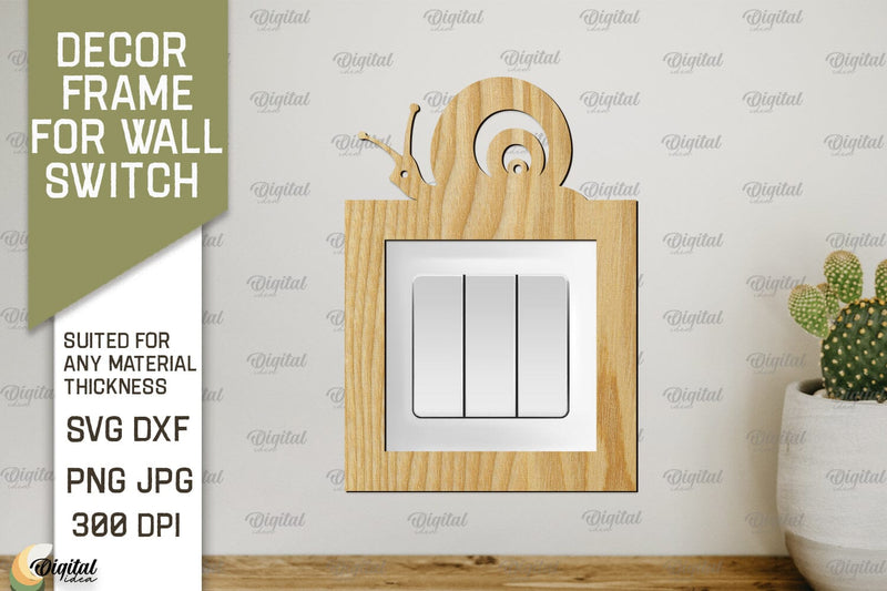 Decor Frame For Wall Switch. Home Decor Laser Cut SVG Evgenyia Guschina 