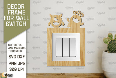 Decor Frame For Wall Switch. Home Decor Laser Cut SVG Evgenyia Guschina 