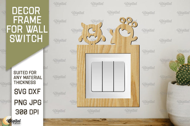 Decor Frame For Wall Switch. Home Decor Laser Cut SVG Evgenyia Guschina 