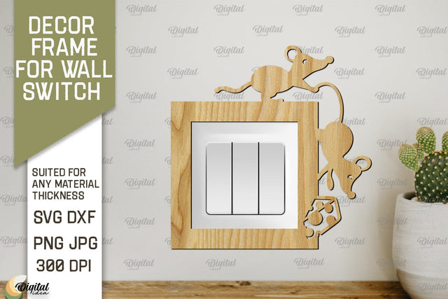 Decor Frame For Wall Switch. Home Decor Laser Cut SVG Evgenyia Guschina 