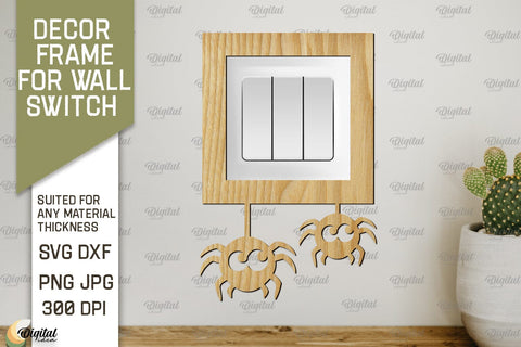 Decor Frame For Wall Switch. Home Decor Laser Cut SVG Evgenyia Guschina 