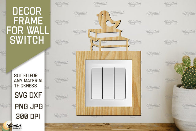Decor Frame For Wall Switch. Home Decor Laser Cut SVG Evgenyia Guschina 