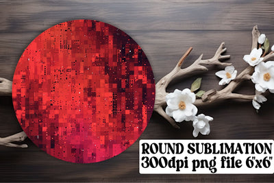 Decorate with Shimmering Red Glitter Circle Sublimation afrosvg 