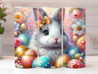 Decorated Easter Eggs with Cute Bunny 20oz Tumbler Png, Sublimation Design, Happy Easter Tumbler Png, Digital Download PNG Sublimation Lara' s Designs 