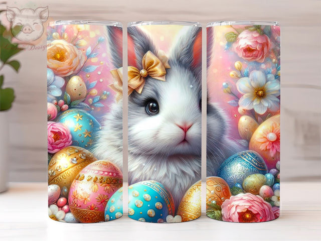 Decorated Easter Eggs with Cute Bunny 20oz Tumbler Png, Sublimation Design, Happy Easter Tumbler Png, Digital Download PNG Sublimation Lara' s Designs 