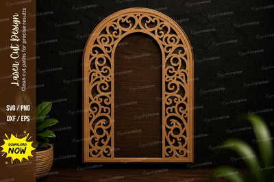 Decorative Arch Door Frame Laser Cut SVG SVG Regulrcrative 