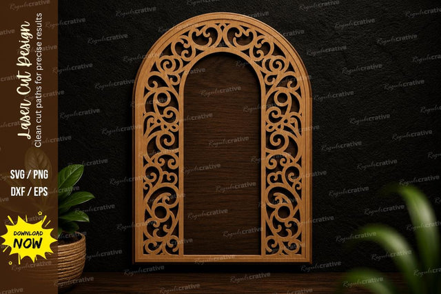 Decorative Arch Door Frame Laser Cut SVG SVG Regulrcrative 