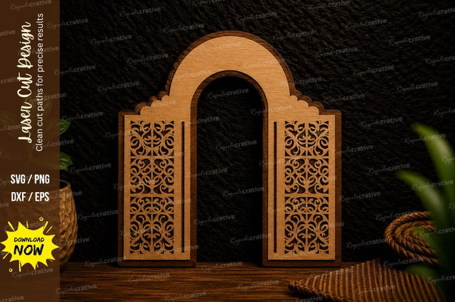 Decorative Archway Frame Laser Cut Svg Design SVG Regulrcrative 