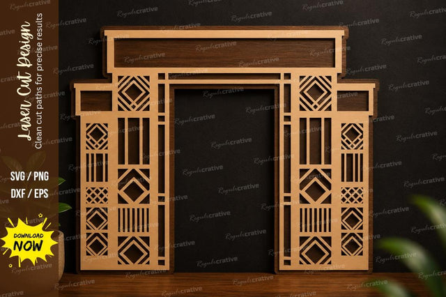 Decorative Archway Frame Laser Cut SVG Design SVG Regulrcrative 