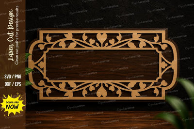 Decorative Border Frame Laser Cut SVG Design SVG Regulrcrative 