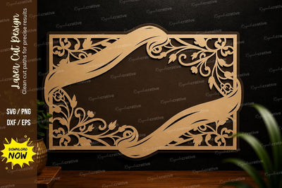 Decorative Corner Frame Laser Cut SVG Design SVG Regulrcrative 