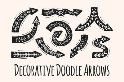 Decorative Doodle Arrows Sublimation Rin Green 