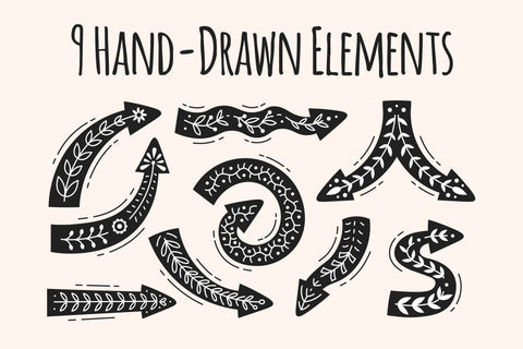 Decorative Doodle Arrows Sublimation Rin Green 