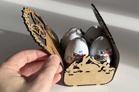 Decorative Easter Basket Laser Cut Template SVG LaserCutano 