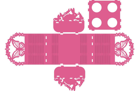 Decorative Easter Basket Laser Cut Template SVG LaserCutano 