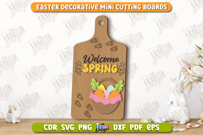 Decorative Easter Board | Decorative Cutting Board | Mini Cutting Board | CNC File SVG The T Store Design 
