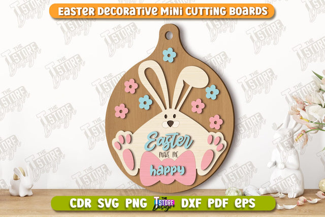 Decorative Easter Board | Decorative Cutting Board | Mini Cutting Board | CNC File SVG The T Store Design 