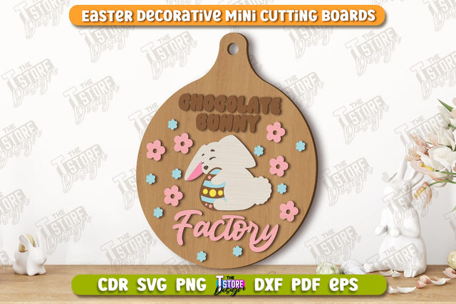 Decorative Easter Board | Decorative Cutting Board | Mini Cutting Board | CNC File SVG The T Store Design 