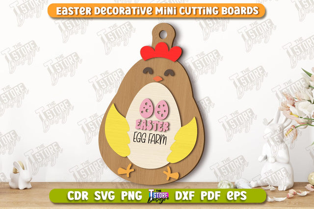Decorative Easter Board | Decorative Cutting Board | Mini Cutting Board | CNC File SVG The T Store Design 