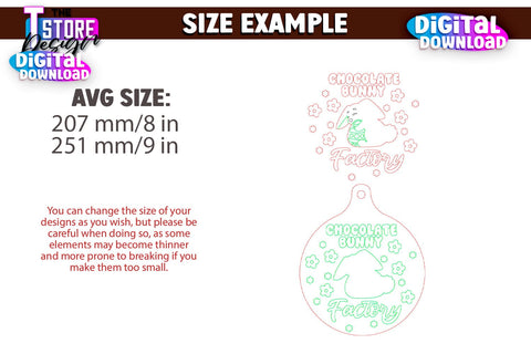 Decorative Easter Board | Decorative Cutting Board | Mini Cutting Board | CNC File SVG The T Store Design 