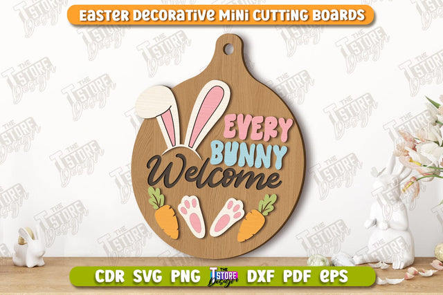 Decorative Easter Board | Decorative Cutting Board | Mini Cutting Board | CNC File SVG The T Store Design 