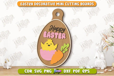 Decorative Easter Board | Decorative Cutting Board | Mini Cutting Board | CNC File SVG The T Store Design 