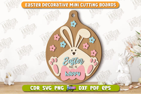 Decorative Easter Boards Bundle | Decorative Cutting Board | Mini Cutting Board | CNC Files SVG The T Store Design 