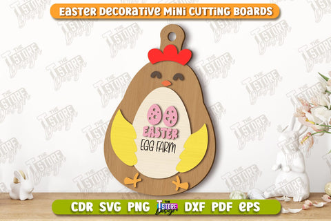 Decorative Easter Boards Bundle | Decorative Cutting Board | Mini Cutting Board | CNC Files SVG The T Store Design 