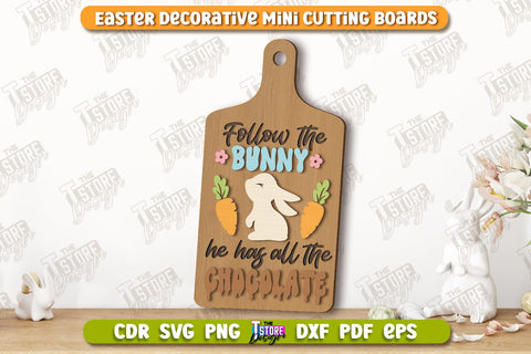 Decorative Easter Boards Bundle | Decorative Cutting Board | Mini Cutting Board | CNC Files SVG The T Store Design 
