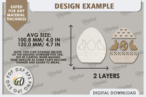 Decorative Easter Egg Laser Cut. 3D Egg. Easter Decor SVG SVG Evgenyia Guschina 