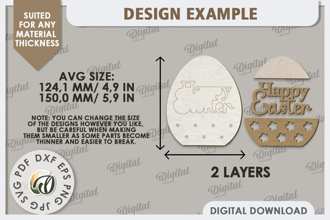 Decorative Easter Egg Laser Cut. 3D Egg. Easter Decor SVG SVG Evgenyia Guschina 