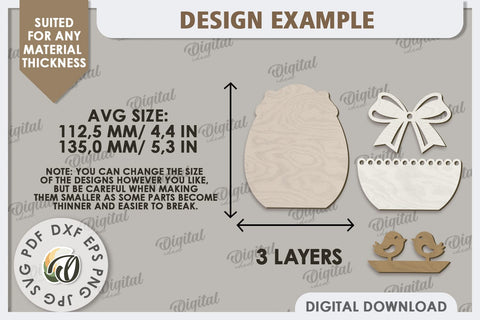 Decorative Easter Egg Laser Cut. 3D Egg. Easter Decor SVG SVG Evgenyia Guschina 