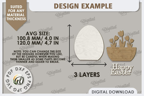 Decorative Easter Egg Laser Cut. 3D Egg. Easter Decor SVG SVG Evgenyia Guschina 