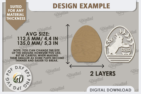 Decorative Easter Egg Laser Cut. 3D Egg. Easter Decor SVG SVG Evgenyia Guschina 