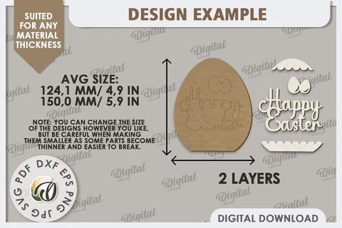 Decorative Easter Eggs Laser Cut Bundle. Easter Decor SVG SVG Evgenyia Guschina 