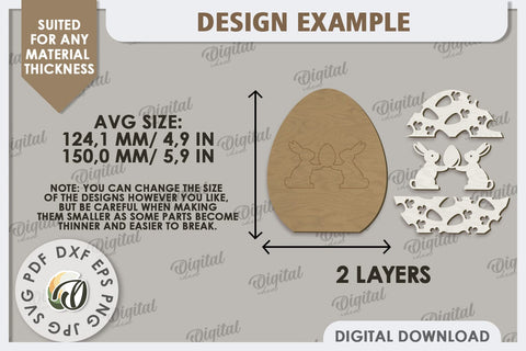 Decorative Easter Eggs Laser Cut Bundle. Easter Decor SVG SVG Evgenyia Guschina 