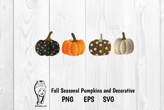 Decorative Fall Seasonal Pumpkins autumn SVG dadan_pm 
