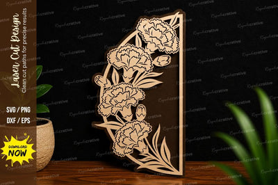 Decorative Floral Corner Frame SVG Laser Cut Svg Design SVG Regulrcrative 