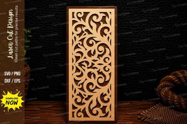 Decorative Floral Panel Laser Cut SVG Design SVG Regulrcrative 