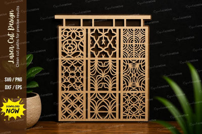 Decorative Folding Screen Panel Laser Cut SVG File SVG Regulrcrative 