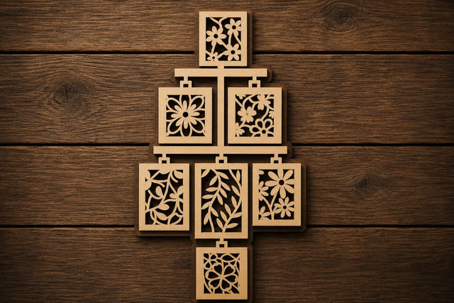 Decorative Geometric Cross Wall Art Laser Cut SVG File SVG Regulrcrative 