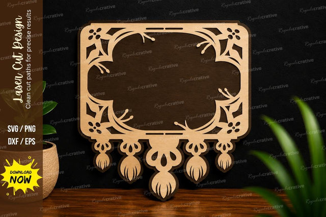 Decorative Hanging Frame Border Laser Cut SVG File SVG Regulrcrative 