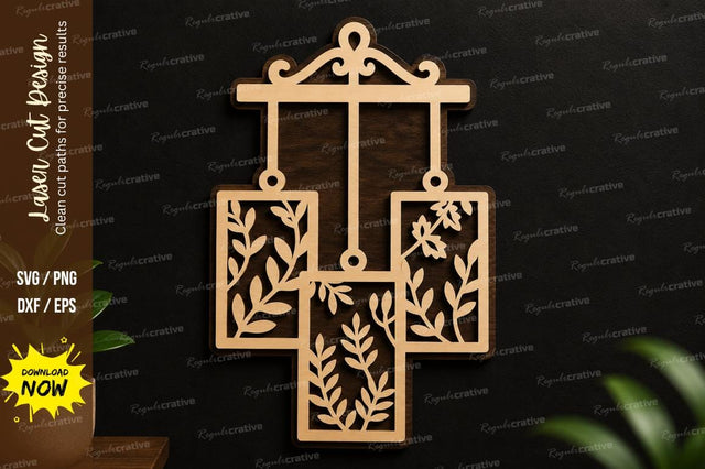 Decorative Hanging Panel SVG | Geometric Laser Cut Wall Art SVG Regulrcrative 