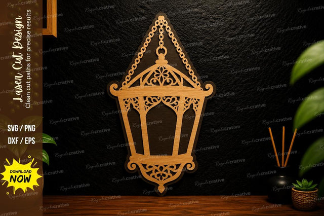 Decorative Lantern Laser Cut Svg Design SVG Regulrcrative 