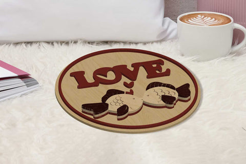 Decorative Love Wall Panels, Multilayer Templates, Paper Cut and Wood Cut Laser Cut Files SVG LaserCutano 