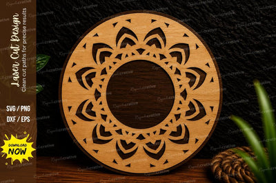 Decorative Mandala Frame Laser Cut Svg Design SVG Regulrcrative 