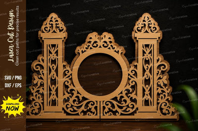 Decorative Palace Frame Laser Cut Svg Design SVG Regulrcrative 
