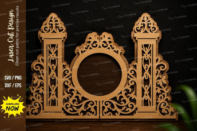 Decorative Palace Frame Laser Cut Svg Design SVG Regulrcrative 