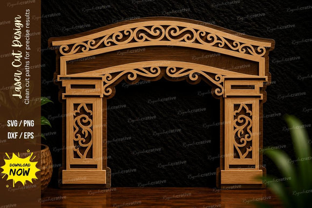 Decorative Pillar Frame Laser Cut Svg Design SVG Regulrcrative 