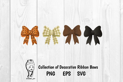 Decorative Ribbon Bows with Various Patterns SVG dadan_pm 